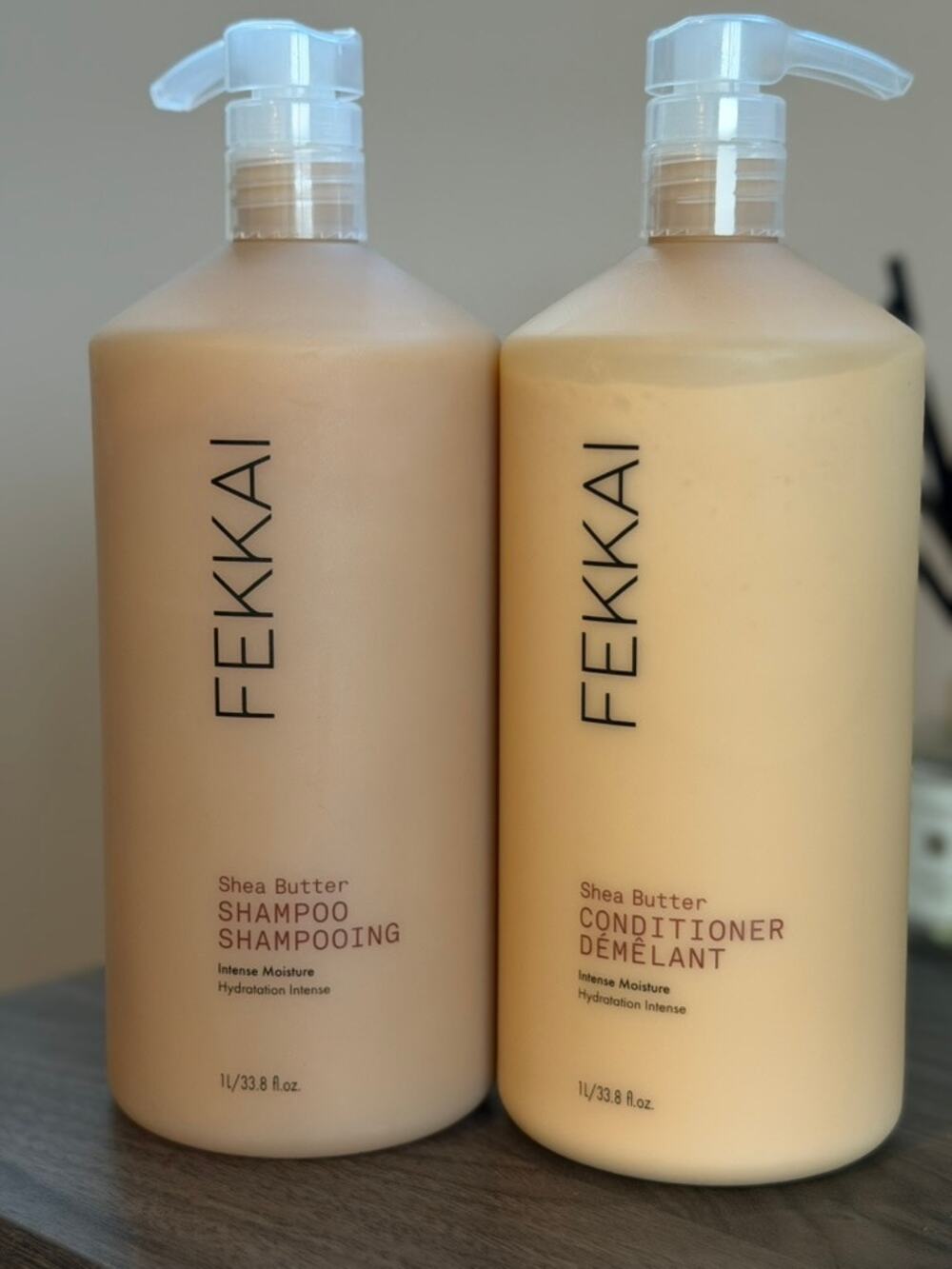 FEKKAI Shea Butter Shampoo Conditioner 1L 33.8oz Jumbo Duo NEW